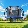 thumbnail image 3 of Betisef 10 FT Recreational Trampoline W/ Safety Enclosure Net – Indoor & Outdoor Use, Round Trampoline For Kids Blue, 3 of 10