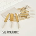 thumbnail image 4 of Thyme & Table 20 Piece Stainless Steel Gold Knife and Cutting Board Set, Taupe, 4 of 13
