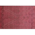 thumbnail image 5 of Casavani Red Cotton Hand Block Printed Dhurrie Square Living Room Carpet Outdoor Rug 6x6 feet, 5 of 7