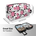 thumbnail image 4 of Goofa Rose Flowers Printed Toiletry Bag with Handle,Large Capacity Travel Makeup Cosmetic Bag for Women, Carry on Airport Airline Compliant Bag, 4 of 9