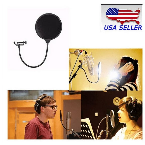 INTBUYING 6" Double Layer Studio Microphone Wind Screen Mask Pop Filter Mask Shield for Any Dual Layered Wind Pop Screen