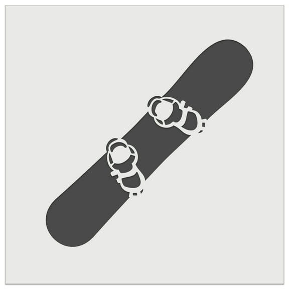 Snowboard with Boot Bindings DIY Cookie Wall Craft Stencil - 5.5 Inch