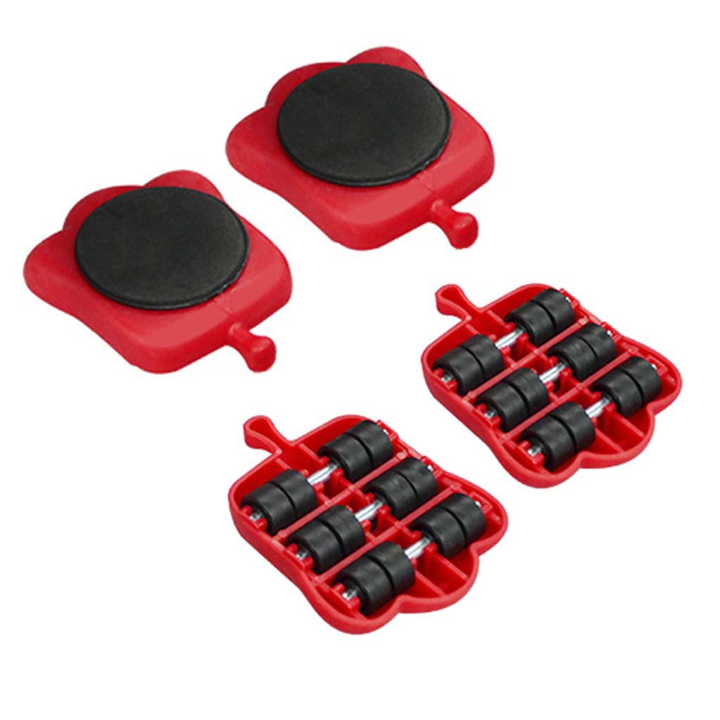 Furniture Mover Tool Heavy Stuffs Transport Lifter 4 Wheeled Mover Roller Bar