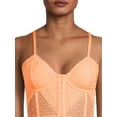 thumbnail image 4 of No Boundaries Juniors Lace & Dot Mesh Bustier, 4 of 5