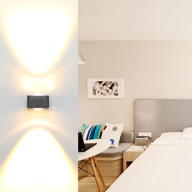 Naiovety Lámpara de pared LED COB para interiores de 6W, iluminación de aplique de doble cabeza para sala de estar, escaparate, dormitorio, Bar, Iluminación y accesorios No.1