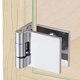 thumbnail image 4 of Juego de 8 Bisagras para Puerta Vidrio, Abrazadera Rectangular Ajustable 5 Mm a Clip úNico Vidrio Armario Gabinete, 4 of 5