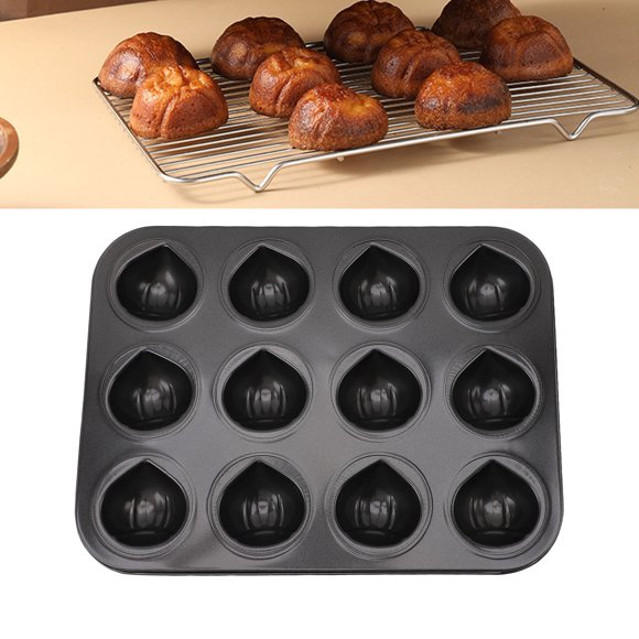 Cupcake Pan, 12 Cup Design Easy Cleaning Non Stick Coating Muffin Cake Pan for Home