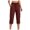 Wine, variant on felwors Womens Capris with Pockets Loose Fit Casual Capri Pants Dressy Lightweight Ladies Baggy Cargo Pants for Hiking Dark Gray for Size XXL