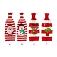 thumbnail image 4 of Inteprter Cubierta de botella de vino Navidad Santa Claus Elk de comedor en casa Ropa de rayas tejidas elásticas Banda de champán Accesorios de Kits de decoración para fiestas Papá Noel NO1 Inteprter HA068790-01, 4 of 6