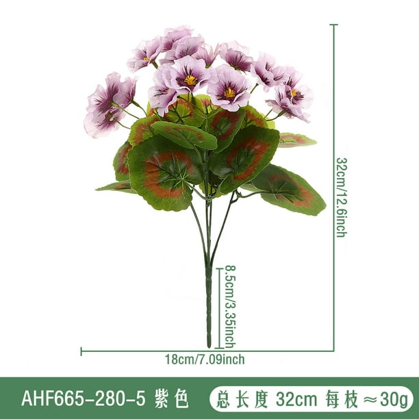 Arreglo floral de seda artificial | Paisajismo decorativo para exteriores y interiores | Planta de simulación realista con cesta | 32x18cm | Adorno floral de plástico realista