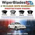 thumbnail image 2 of 2004 Volkswagen Jetta Beam Wiper Blades Wipers w/2yr Warranty (Set of 2) (WiperBladesUSA), 2 of 5