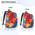 thumbnail image 2 of Casual Canvas Backpack Without Interlayer Large Capacity Stick Bag Design For Outdoor Shopping Office Outdoor Sports Indianred Tie-Dye Background Vibrant Colors And Swirling Patterns Medium, 2 of 7