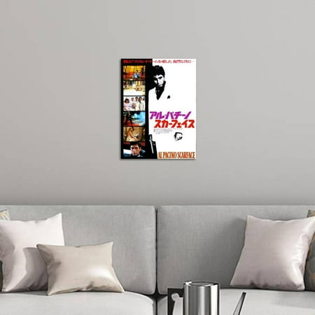 Japanese Movie Poster Al Pacino Scarface 1980s Film Print Wall Art Walmart Com Walmart Com