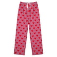 thumbnail image 3 of ZyeKqe Valentine's Day Pajamas Pants for Women Drawstring Low Waisted Pants Straight Wide Leg Sleep Bottoms, 3 of 7
