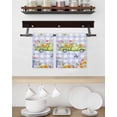 thumbnail image 3 of Easter Kitchen Dish Towels for Drying Dishes Set of 4, Green Truck Eggs Flowers Butterflies Purple Plaid Waffle Weave Microfiber Hand Tea Bathroom Towels Quick Dry & Absorbent Towel 15.7x23.6, 3 of 7