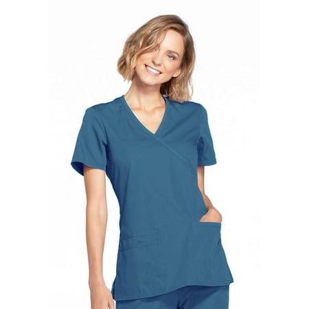 

Cherokee Workwear Originals Women s Scrubs Top Mock Wrap WW650
