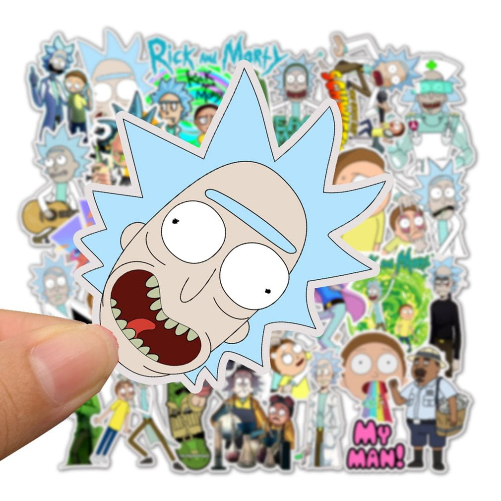 Rick & Morty Stickers For Bags Cars Suitcases Laptops Luggages Bikes 35pcs