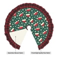 thumbnail image 2 of Kdxio Santa Hat Joy Green Festive Print Christmas Tree Skirt Christmas Xmas Tree Skirts Mat for New Year Holiday Christmas Party Decorations-30", 2 of 6