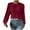 Red, variant on Inleife Blouses for Women Business Fashion Women's Casual Comfortable Solid Long Sleeve Puff Sleeve Round Neck Blouse Button T-Shirt Top