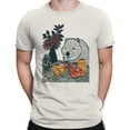 thumbnail image 2 of Smartprints Wombat Brunch Flowers Print Men's T-Shirt Off White, Cotton, S, 2 of 3