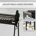 thumbnail image 5 of Outsunny Portable Charcoal BBQ Grills Steel Rotisserie Outdoor Cooking Height Adjustable with 4 Wheels Large / Small Skewers Portability, 5 of 10