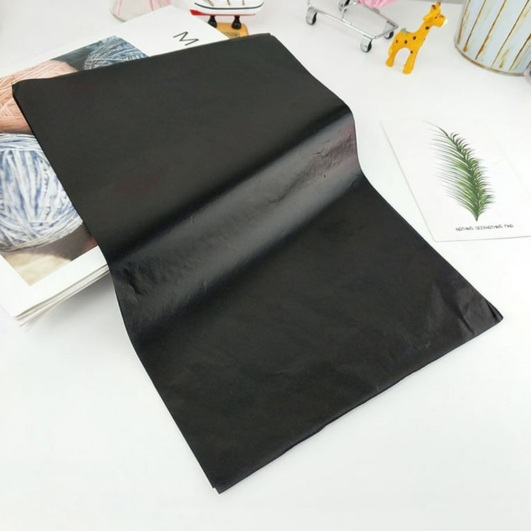 100Pcs Carbon Transfer Paper For Tracing Graphite Drawing Canvas Art Wood  BLACK/BLUE Sketch A4 8.27 X 11.5 Inch Copy Paper
