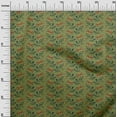 thumbnail image 2 of oneOone Viscose Jersey Fabric Leaves & Floral Block Print Fabric BTY 60 Inch Wide, 2 of 4
