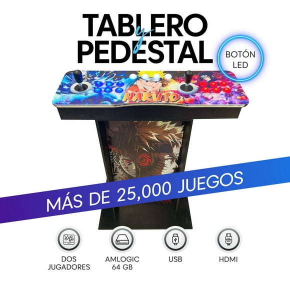 Tablero CLASSIC + Base + Botón LED + 25,000 juegos en 1. 9Cloud Arcade Store México. 9 Cloud Store - Tablero Arcade - Consola multijuegos