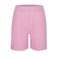 thumbnail image 6 of Tiweut Women's Leisure Shorts Summer Shorts Solid Color Comfortable High Waist Straight Leg Five Point Leggings with Pockets Short Pants Pink XL, 6 of 8