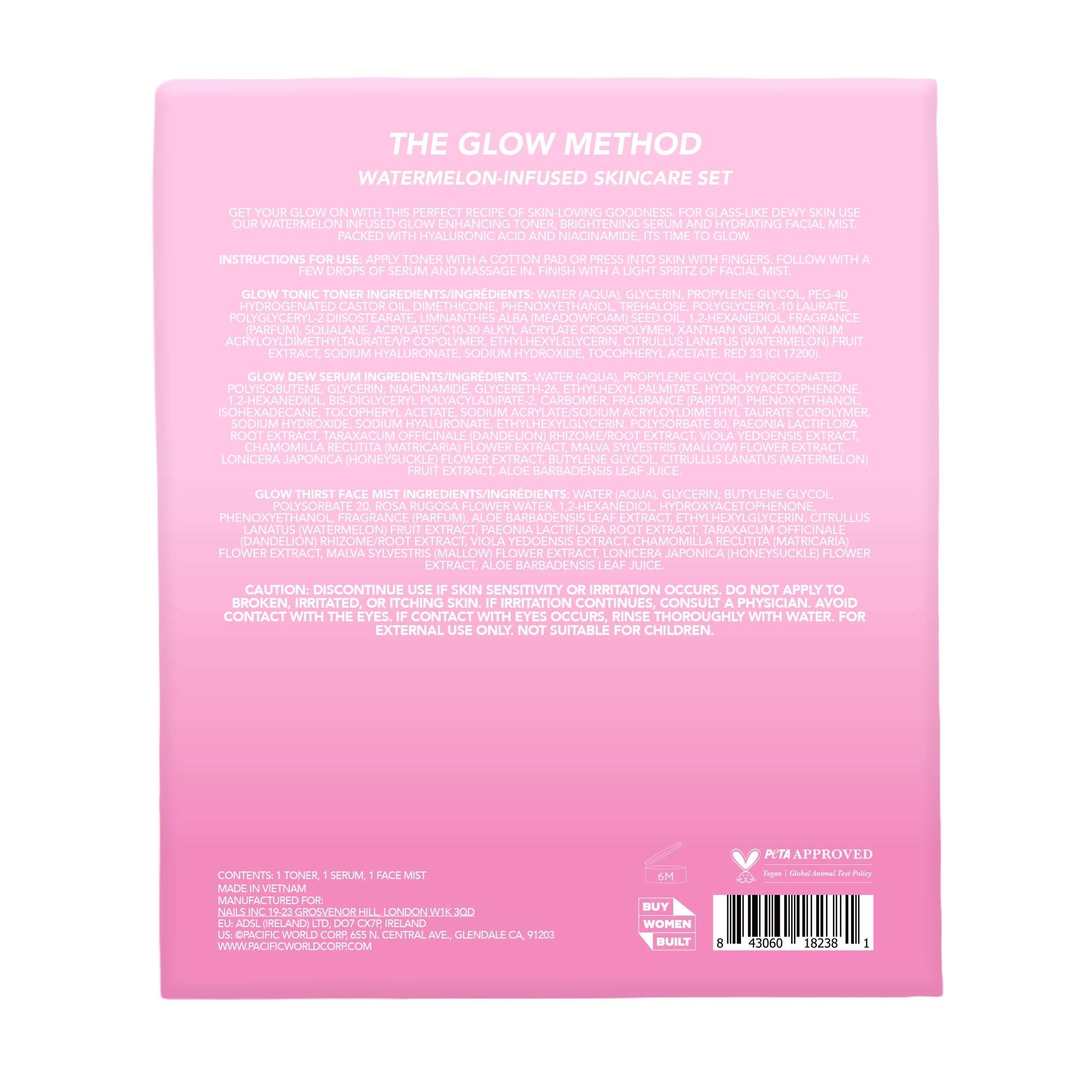 HOLLER The Glow Method Skincare Set, 3 Piece Gift Set