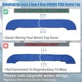 thumbnail image 3 of Unique Bargains Square Frame Bimini Top Storage Boot Cover with 2 Fixed Straps Boat Bimini Storage Bag Sun Resist Universal for 3 Bow 4 Bow 1 Set Blue 97 in, 3 of 7
