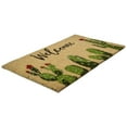 thumbnail image 4 of Northlight Natural Coir Tropical Cactus Rectangular "Welcome" Doormat 18" x 30", 4 of 5