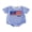 Sky Blue, variant on Infant Baby Boy 4th of July Romper 3 6 12 18 Months Stripe America Flag Pattern Short Sleeve Round Neck Cute Bodysuit