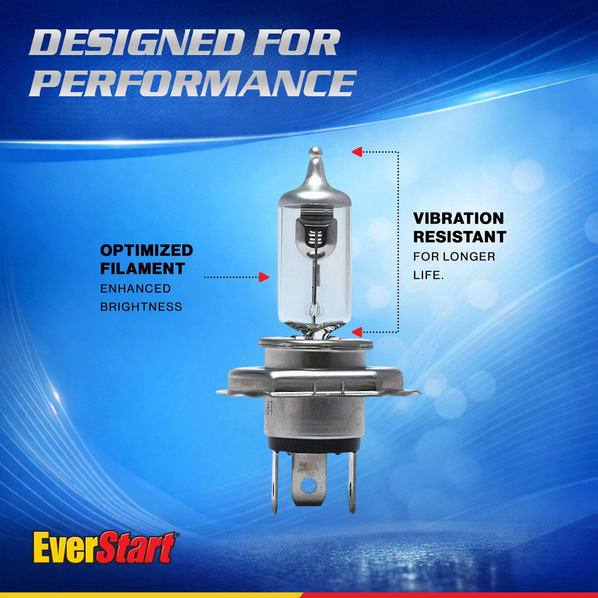 EverStart 9003 Halogen Headlight Bulb, 1 pack, Compatible with Multiple Cars