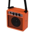 thumbnail image 4 of Amplificador de guitarra portátil Muslady 5W con correa, diseño compacto y ligero, ideal para viajes y práctica en movimiento. Incluye controles de volumen y tono, función overdrive y entradas de, 4 of 6