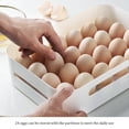 thumbnail image 4 of Matsuzay Caja de almacenamiento de huevos de 24 rejillas para el hogar, comedor, Hotel, restaurante, nevera, organizador de sellado, bandeja, Cocina y Comedor, 4 of 6