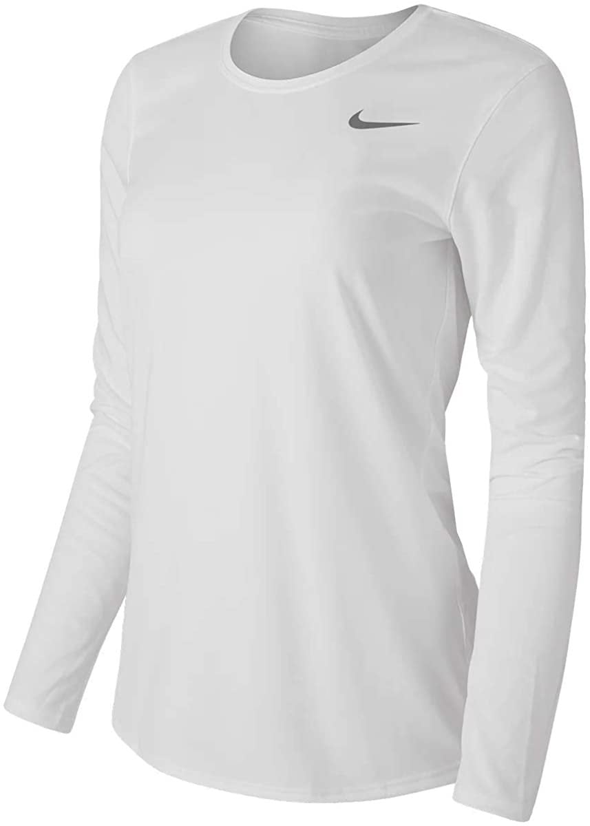 Nike Women's Legend L/S T SP20 TOP - White/White/Cool Grey - Walmart.com