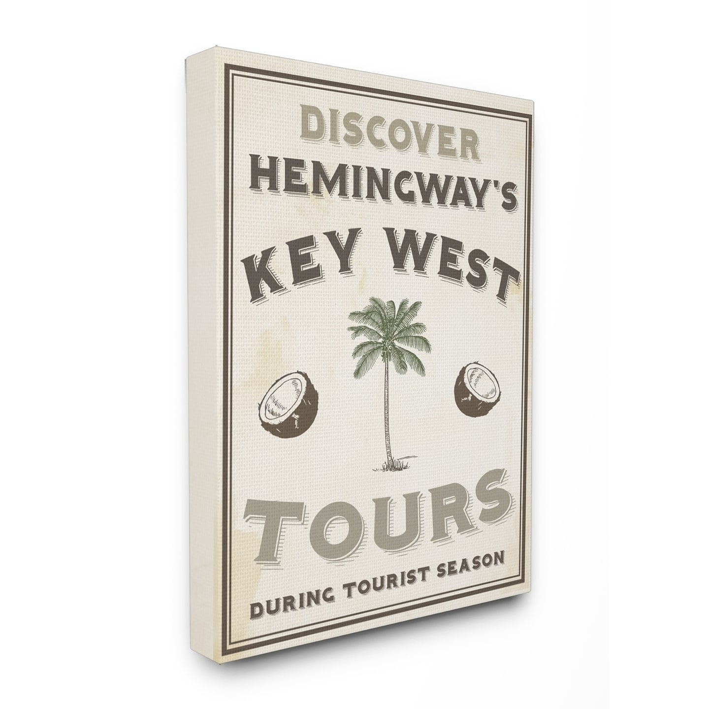 The Stupell Home Decor Collection Hemingway's Key West Tours XXL Stretched Canvas Wall Art