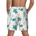 thumbnail image 4 of Uemuo Turtles And Seahorses Pattern Mens Swim Trunks Quick Dry Board Shorts with Mesh Lining, Stretch Beach Shorts Quick Dry No-Chafing Board Shorts-3X-Large, 4 of 9