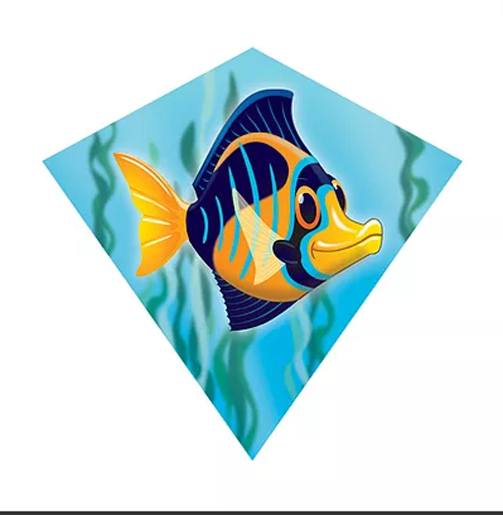 WINDNSUN 18'' Mini Diamond Nylon Kite with SkytailsHandle & Line