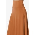 thumbnail image 5 of Women's PLUS Simple Foldover Stretch A-Line Flared Knee Length Skirt Comfy Stylish, 5 of 7