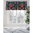 thumbnail image 5 of Colorful Mexican Floral Valances for Windows Bird Rustic Assorted Flower Valance Rod Pocket Light Filtering Short Window Treatments Curtains for Kitchen Bathroom Living Room Bedroom, 42 x 18 Inch, 5 of 7