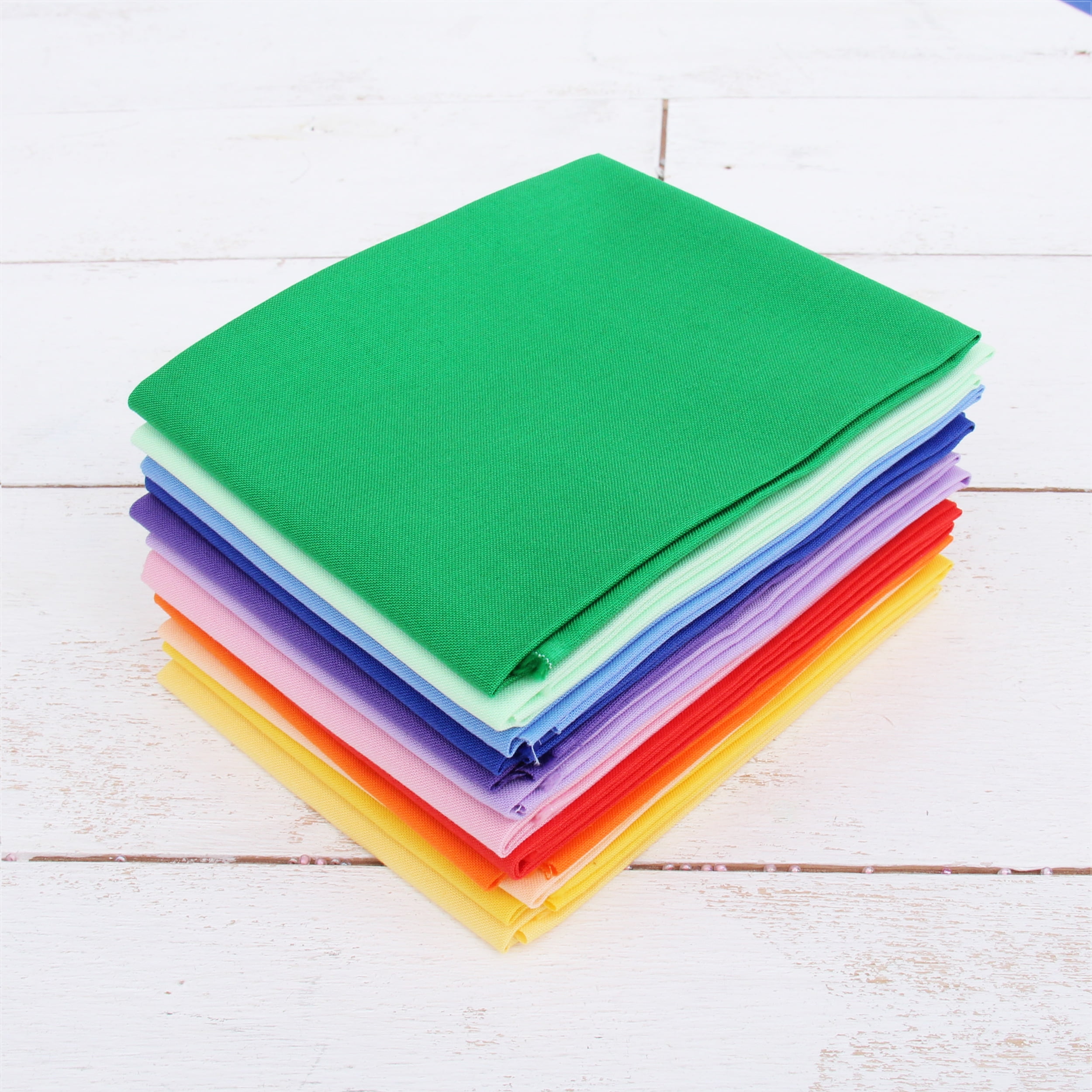 Threadart 12 Fat Quarter Bundle - Rainbow and Pastel Solids 100% Cotton - 100% Cotton Sewing and Quilting Fabric - Full Size Fat Quarters 18"x21"