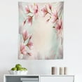 thumbnail image 1 of Magnolia Tapestry, Double Exposure Effect Fragile Pink Petals and Sprouting Branches, Fabric Wall Hanging Decor for Bedroom Living Room Dorm, 5 Sizes, Dark Coral and Pale Pink, by Ambesonne, 1 of 1