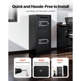 thumbnail image 6 of VEVOR 7.2 cu.ft Safe Box, Double Doors Safe Lock Box with Key, Password and LED, Fireproof Cold Rolled Steel Storage Drop Slot Vault for Money, Documents, Jewelry and Valuables, Easy Assembly, Black, 6 of 9