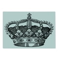 thumbnail image 2 of Queen Cutting Board, Antique Royal Crown Kingdom Emperor Ruler Czar Monarchy Authority, Decorative Tempered Glass Cutting and Serving Board, Large Size, Black and White, by Ambesonne, 2 of 5