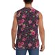 thumbnail image 4 of Fotbe Rose Mix Leopard 2 Men's Camiseta sin Mangas Estampada para Hombres, Playera Casual para Gimnasio, Entrenamiento, Playa-Large, 4 of 7