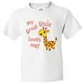 thumbnail image 3 of Inktastic My Great Uncle Loves me- cute giraffe Youth T-Shirt, 3 of 5