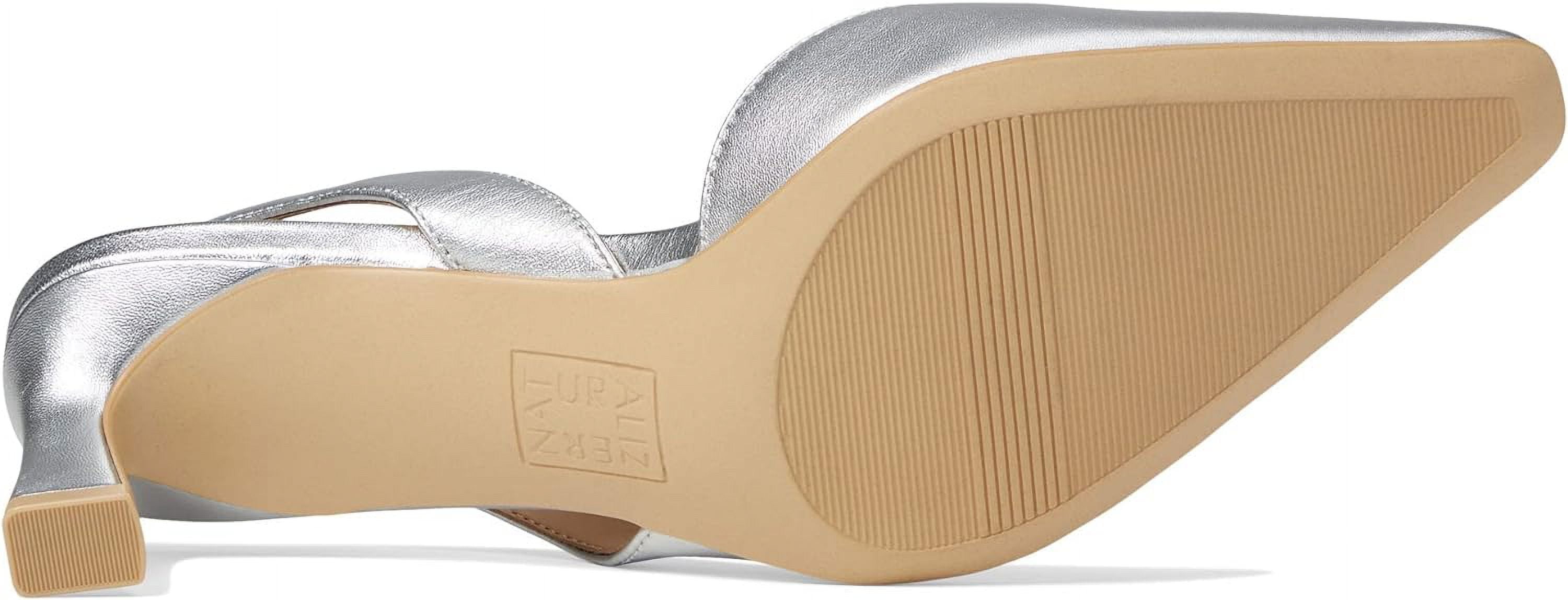 Naturalizer Dalary Women's Slingback Pump Silver Leather 7M