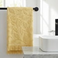 thumbnail image 5 of REGALWOVEN Jacquard Pattern Boho Decorative Hand Towels, Cotton Turkish Absorbent Soft Hand Towel for Bathroom, Kitchen, Hotel, Spa Yellow 1-Piece, 5 of 7